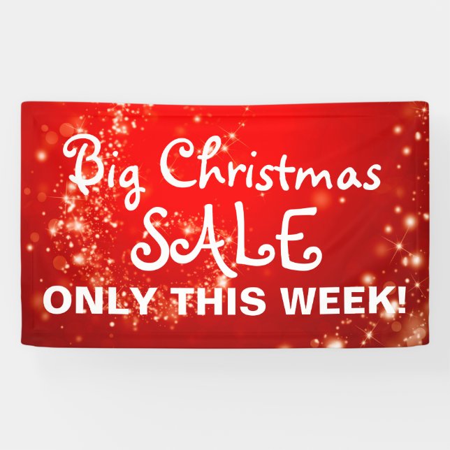 Funkelnd Lichter drehen rot + Ihre Ideen Banner (Horizontal)