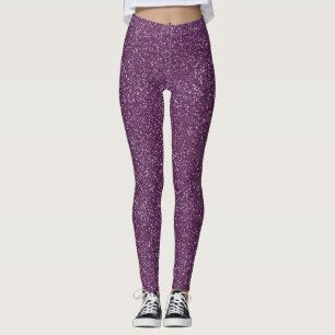 Funkelnd Lila Glitzern Leggings