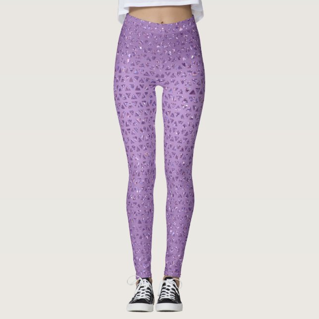 Funkelnd Lila Leggings (Vorderseite)