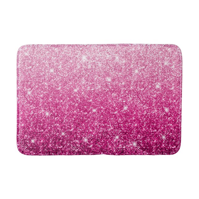 Funkelnd Luxus pink Gradient Badematte (Vorderseite)