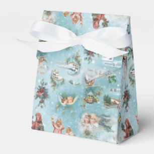 Funkelnd Magical Winter Vintage Christmas Collage Geschenkschachtel