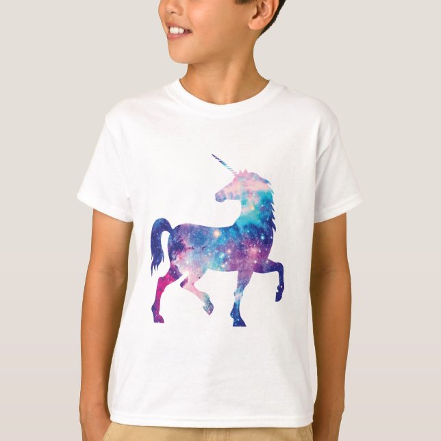 Funkelnd magischer Unicorn T-Shirt (Vorderseite)