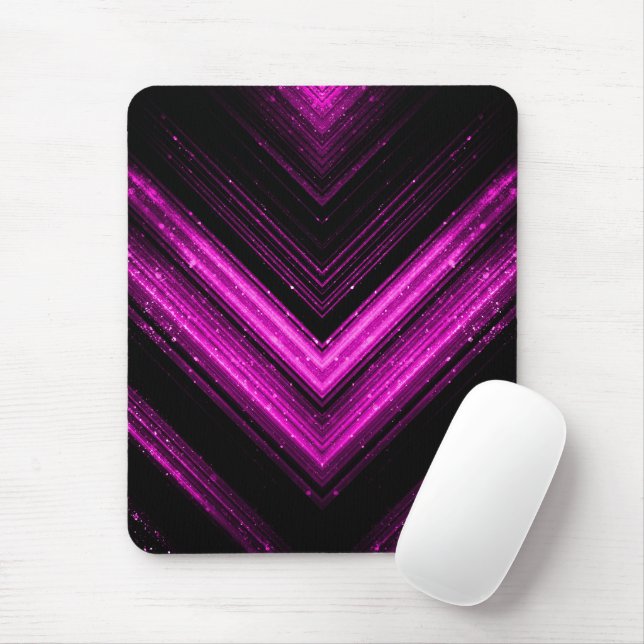 Funkelnd metallisches heißrosa Magentinschwarz Zic Mousepad (Mit Mouse)