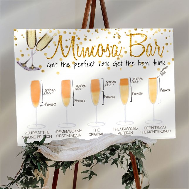 Funkelnd Mimosa Bar Bridal Brunch Zeichen Poster (Von Creator hochgeladen)