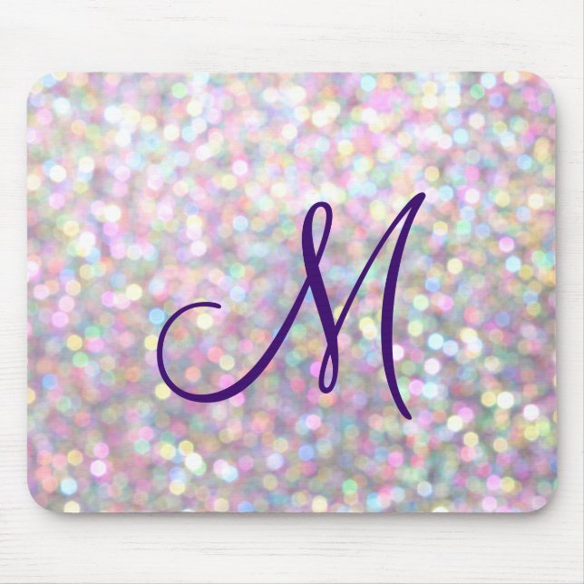 Funkelnd Monogramm-Mausunterlage Mousepad (Vorne)