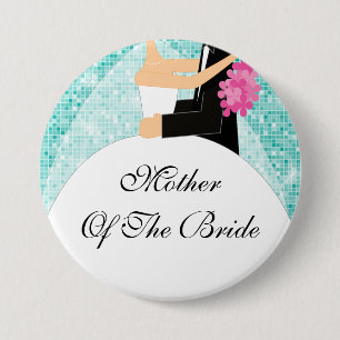Funkelnd Mutter des Braut-Knopf-/Button-Türkises Button