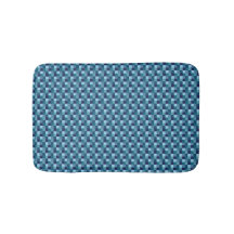Funkelnd Ocean Blue Squares Bath Mat