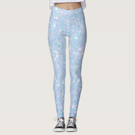 Funkelnd Periwinkle Blue Glitzer Womens Leggings