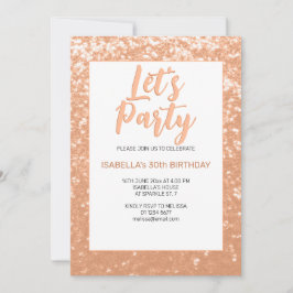 Funkelnd Pfirsicherwachsen Geburtstag Lasse Party Einladung