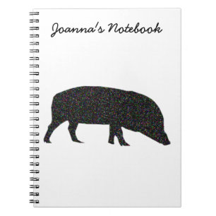 Funkelnd Pig individualisierbares Notebook Notizblock