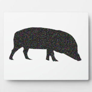 Funkelnd Pig Plaque Fotoplatte