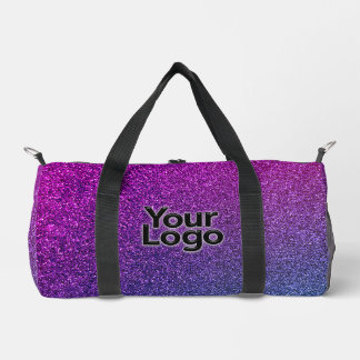 Funkelnd Pink Galaxy Glitzer Luxus-Business-Logo Duffle Bag