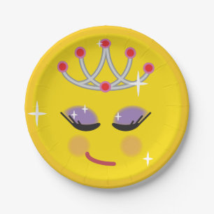 Funkelnd Princess Emoticon Pappteller
