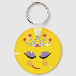 Funkelnd Princess Emoticon Schlüsselanhänger
