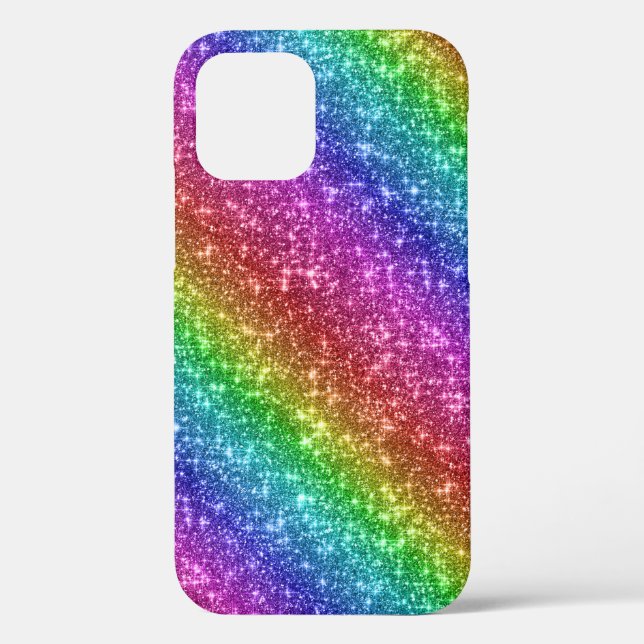Funkelnd Rainbow-Glitzer Case-Mate iPhone Hülle (Rückseite)