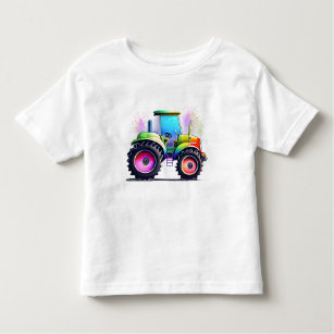 Funkelnd Rainbow-Traktoren für Jungen und Mädchen Kleinkind T-shirt