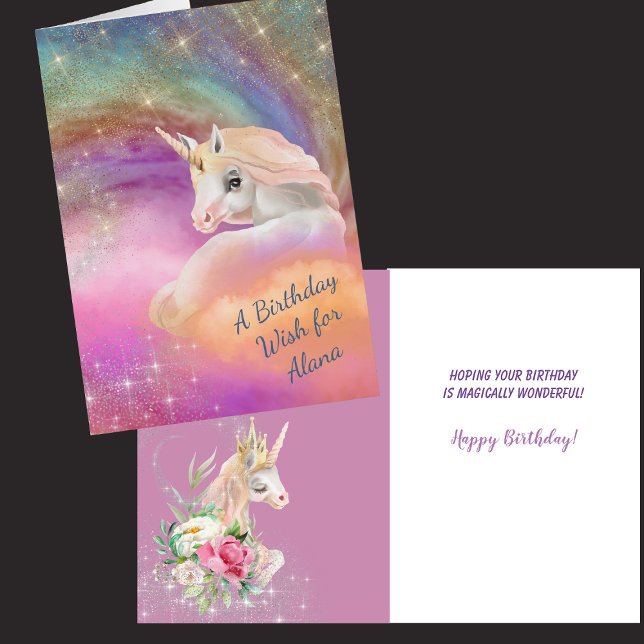 Funkelnd Rainbow Universe Unicorn Fantasy Birthday (Von Creator hochgeladen)