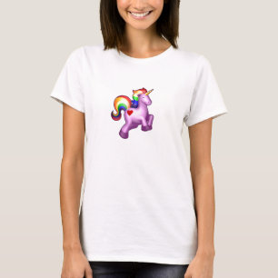 Funkelnd Regenbogen Unicorn des Glückes T-Shirt