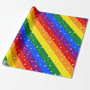 Funkelnd Regenbogenflagge Geschenkpapier