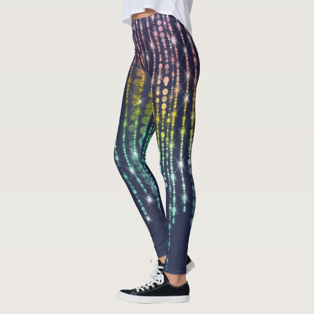 Funkelnd Regenbogenstars Leggings (Links)