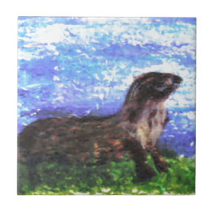 Funkelnd River Otter Fliese