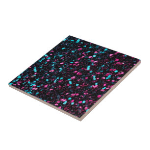 Funkelnd rosa blaue Mosaik-Glitter-Glitzern Fliese
