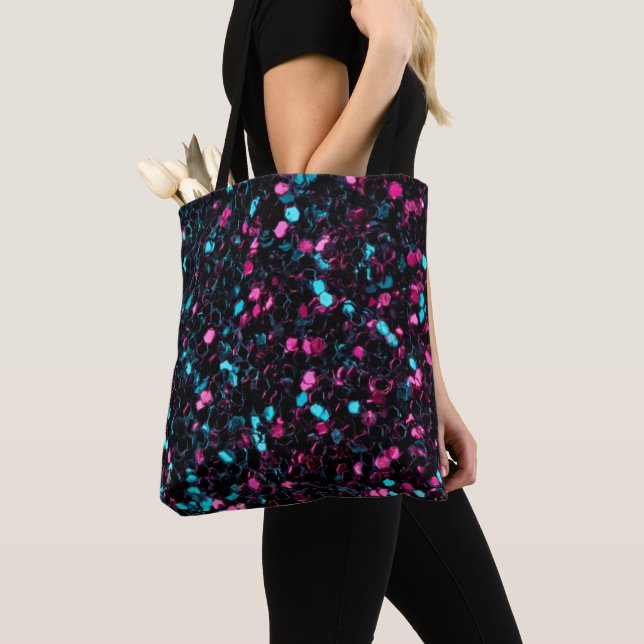 Funkelnd-rosa-blaue Mosaik-Glitzer Glitzern (Von Nahem)