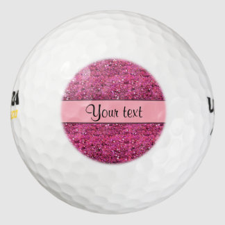 Funkelnd rosa Glitzer Golfball