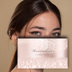 Funkelnd rosa Glitzer Makeup Artist Fashion Blog Terminkarte