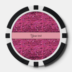 Funkelnd rosa Glitzer Pokerchips