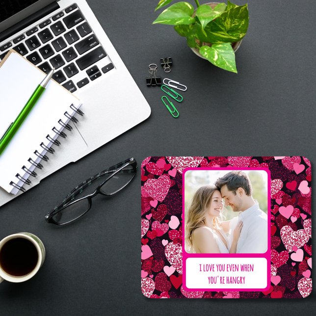 Funkelnd rosa Herzen, wenn du zornig bist Mousepad (Von Creator hochgeladen)