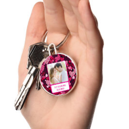 Funkelnd rosa Herzen, wenn du zornig bist Schlüsselanhänger