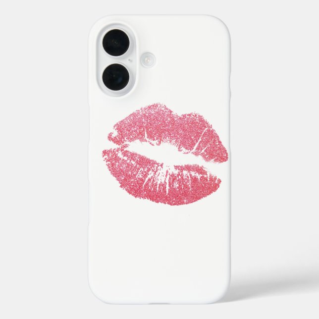 Funkelnd Rosa Lippen Case-Mate iPhone Hülle (Rückseite)