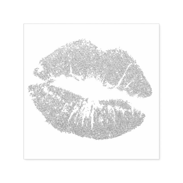 Funkelnd Rosa Lippen Permastempel (Design)