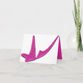 Funkelnd rosa Schmetterling Feiertagskarte