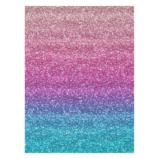 Funkelnd rosa und blauer Glitzer Tischdecke (Vorderseite)