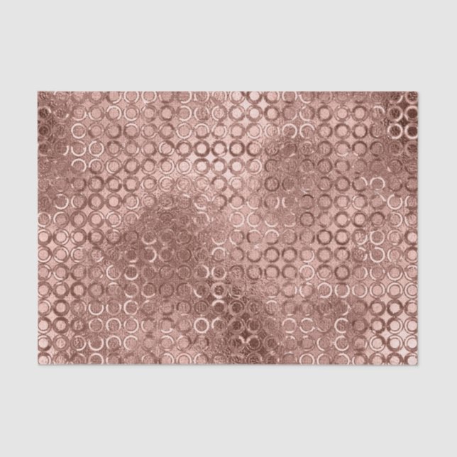 Funkelnd Rose Gold Circles Pink Luxury Sparkon Seidenpapier (Vorderseite)