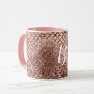 Funkelnd Rose Gold Circles Pink Luxury Sparkon Tasse