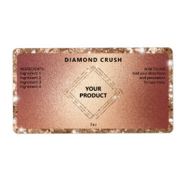 Funkelnd Rose Gold Dropper Flaschen Etiketten