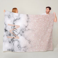 Funkelnd Rose Gold Glitzer Marble Ombre