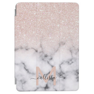 Funkelnd Rose Gold Glitzer Marble Ombre iPad Air Hülle