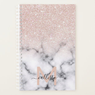 Funkelnd Rose Gold Glitzer Marble Ombre Planer