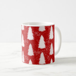 Funkelnd Schneeflocken & Bäume Weihnachten Kaffeetasse