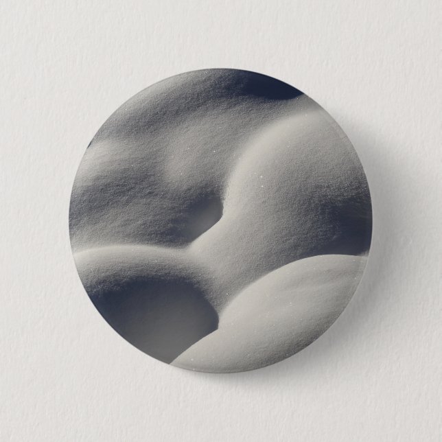 Funkelnd Schneemönge Abstrakte Natur Button (Vorderseite)