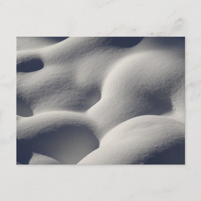 Funkelnd Schneemönge Abstrakte Natur Postkarte (Vorderseite)