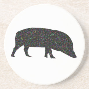 Funkelnd Schweinefleisch-Untersetzer Sandstein Untersetzer