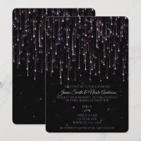 Funkelnd Shooting Stars Lila Chic Moderne Hochzeit
