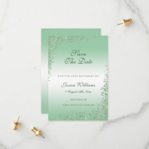 Funkelnd Smarald Green Glitzer Dekoration Geburtst Save The Date