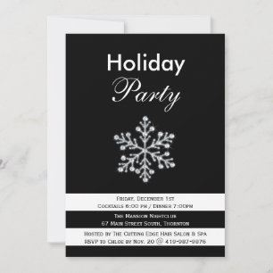 Funkelnd Snowflake Corporate Holiday Party - Einla Einladung
