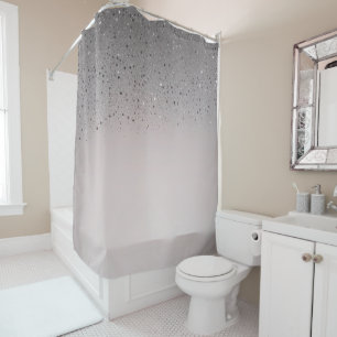 Funkelnd Sparkon-Glitzer in Rosa Duschvorhang